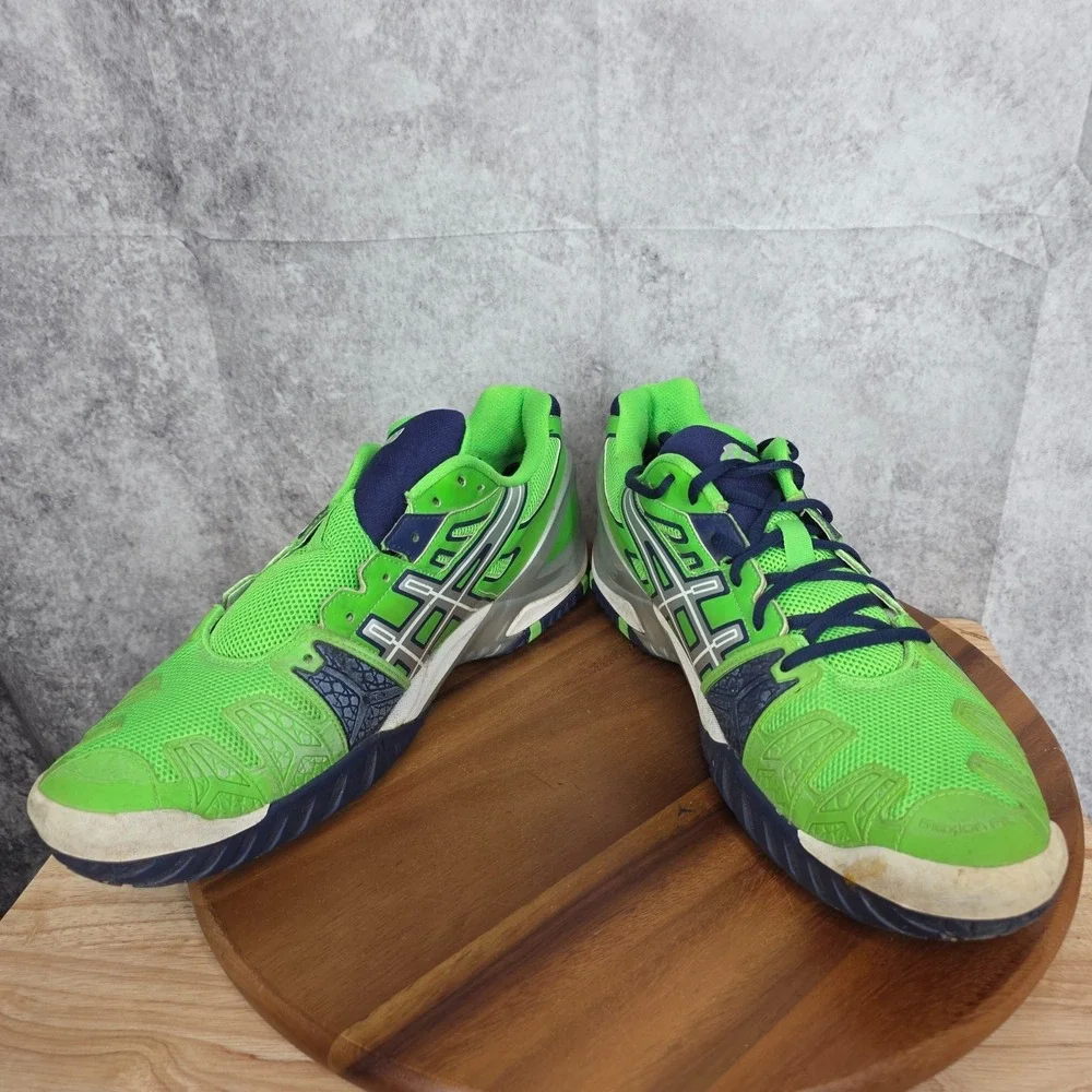 Asics Gel Resolution 5 Sneakers‎ Mens 14 Green Pickleball Tennis Shoes E300Y *